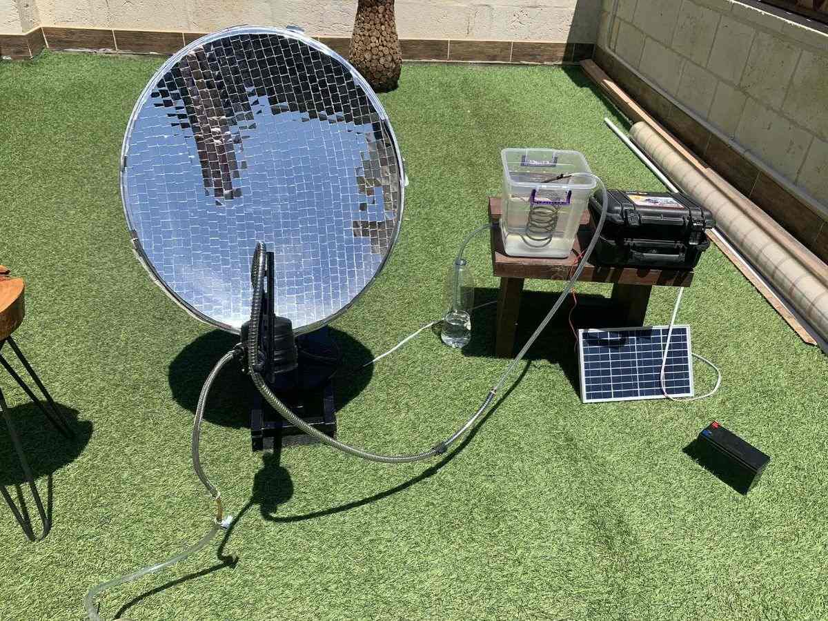 Skywell solar tracking dish